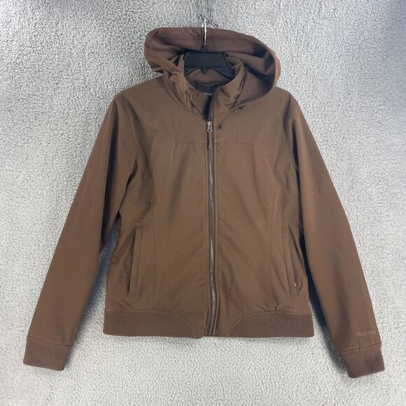 Marmot Womens Jacket Zip Bomber Sz XL Hooded Fleece Lined Active Athletic Outdoo - Picture 12 of 12